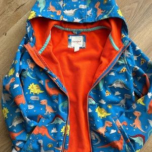 Cat & Jack, boys size 7, blue with dinosaurs, lightweight rain jacket